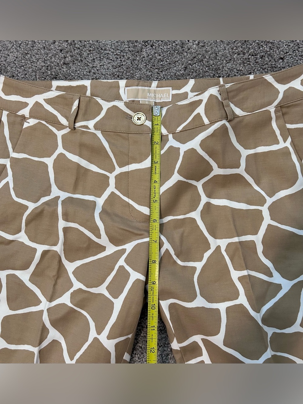 Michael Kors Tan and White Patterned Women’s Pants, Size 6, New without tags - Picture 11 of 14